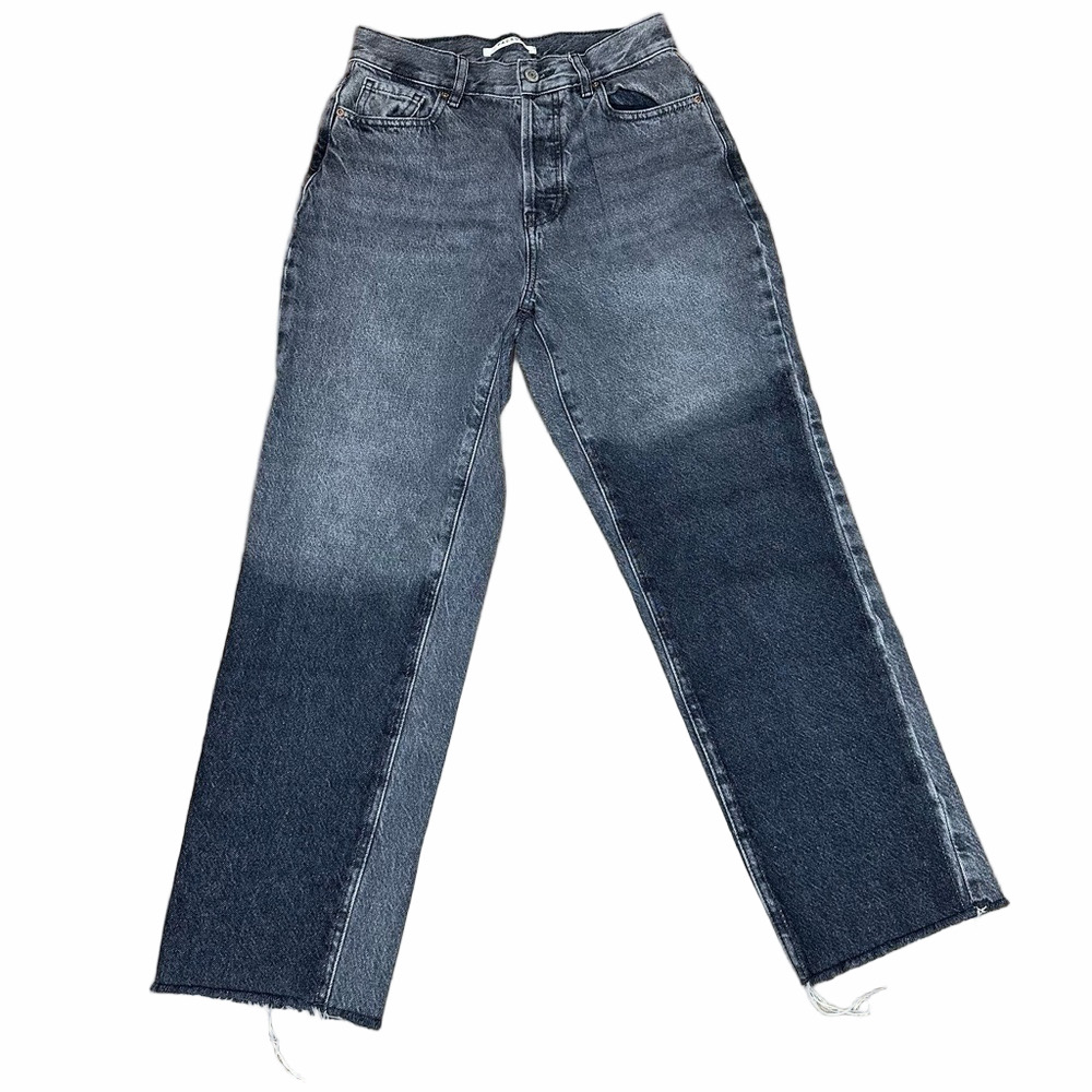 Pacsun High Rise Straight Two Tone Black and Gray Colorblock Jeans Size: 25